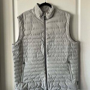 Fisher + Baker Quilted Puffer Vest Light Gray Men's size XLarge